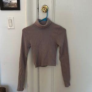 Aritzia Lavender Cropped Turtleneck